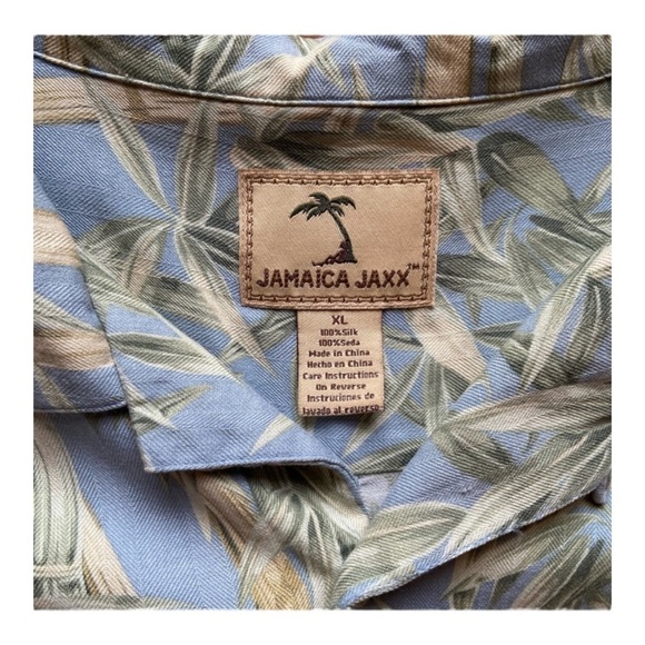 Jamaica Jaxx 100% Silk Bamboo Print Shirt - Picture 3 of 6